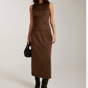 Elegant Brown Women's Skirt